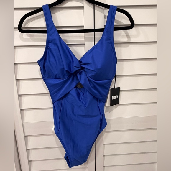 NWT DKNY size 8 Vibrant Blue One Piece swimwear - Picture 2 of 5